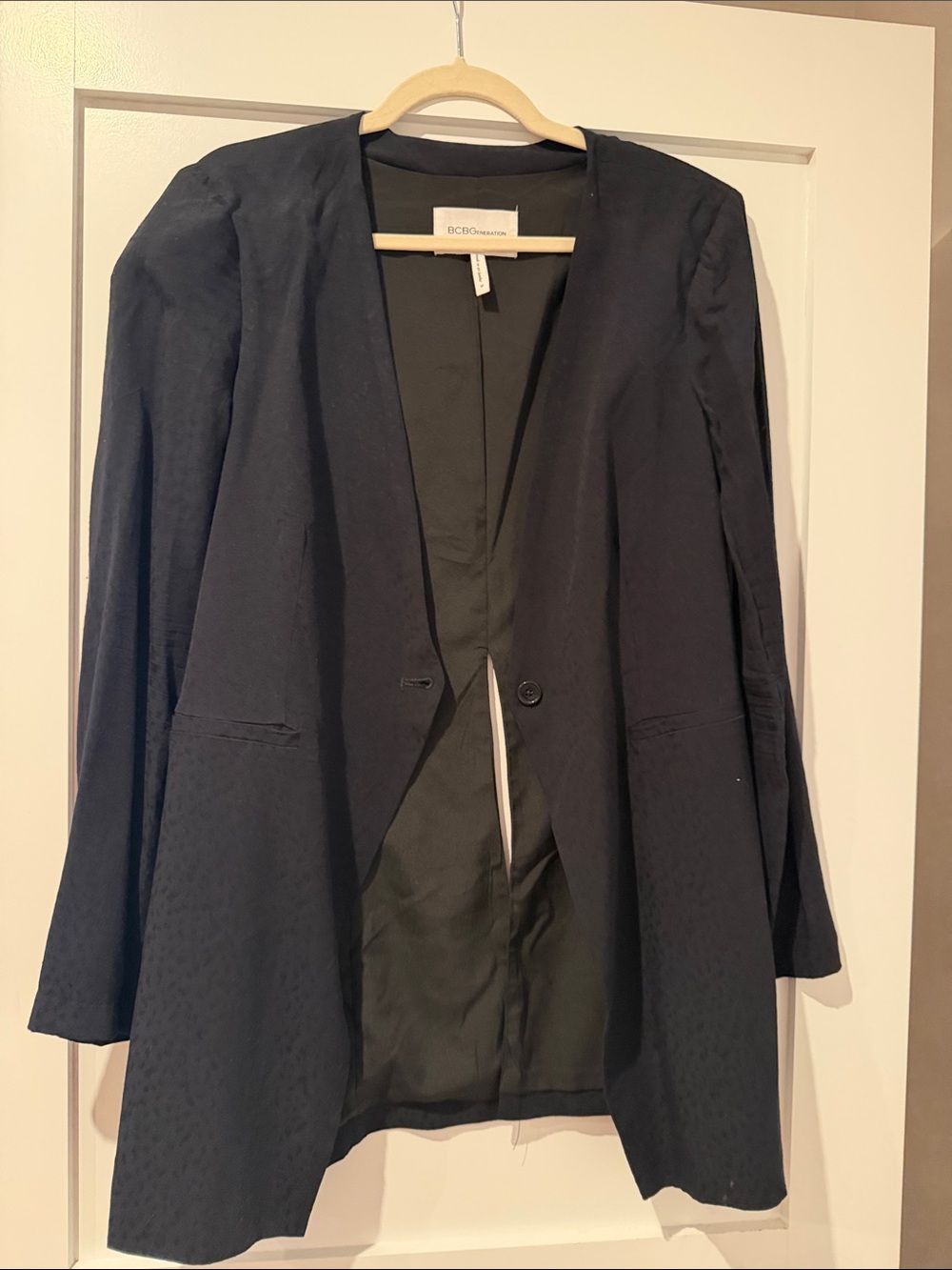 BCBGeneration Black Open Front Blazer